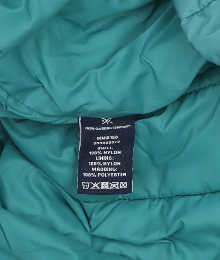 Womens UK Size 14 Crew Clothing Company Green Puffer Jacket