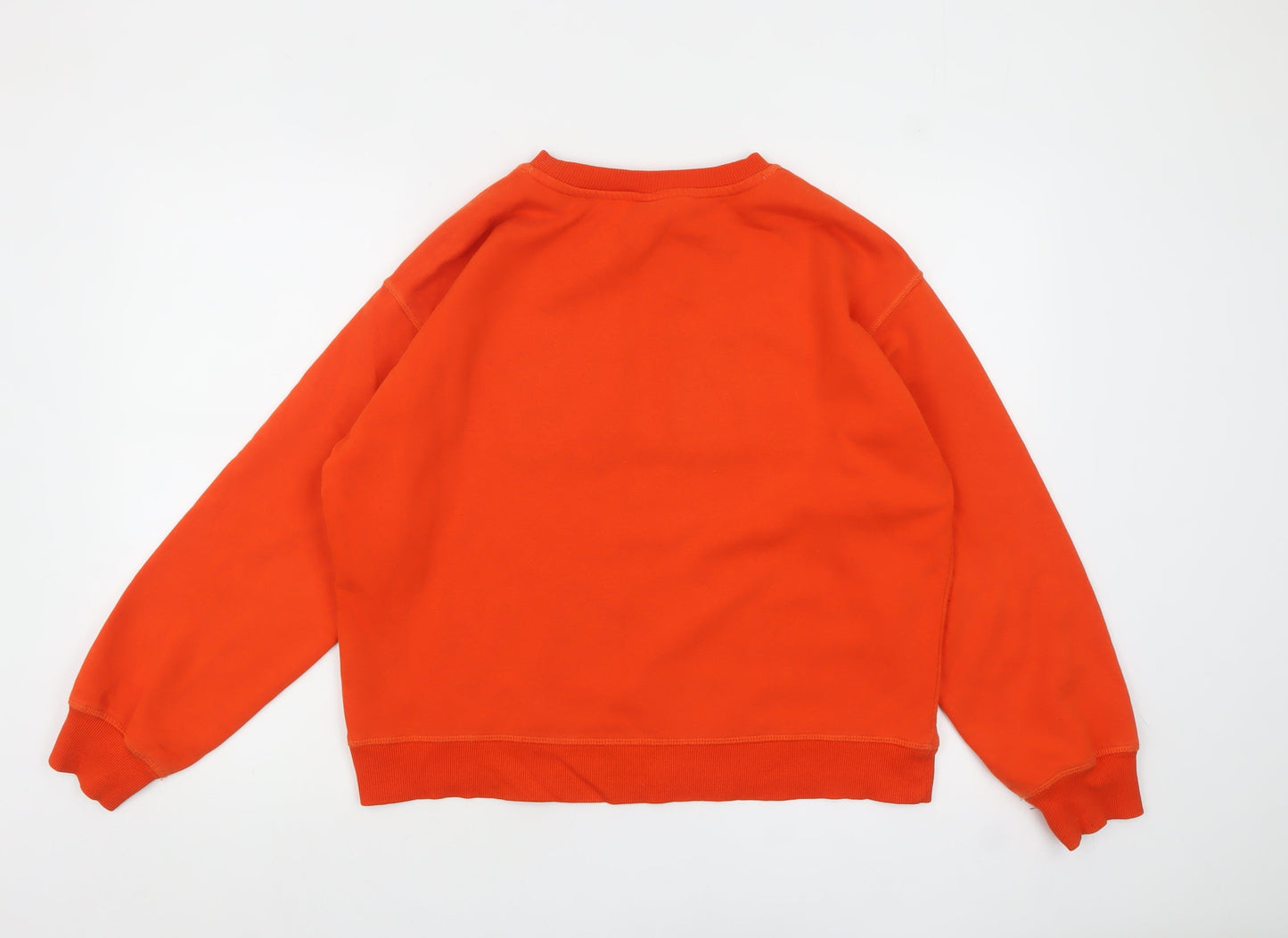 Womens UK Size S H&M Orange Pullover Sweatshirt