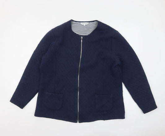 Womens UK Size 18 Tulchan Blue Quilted Coat