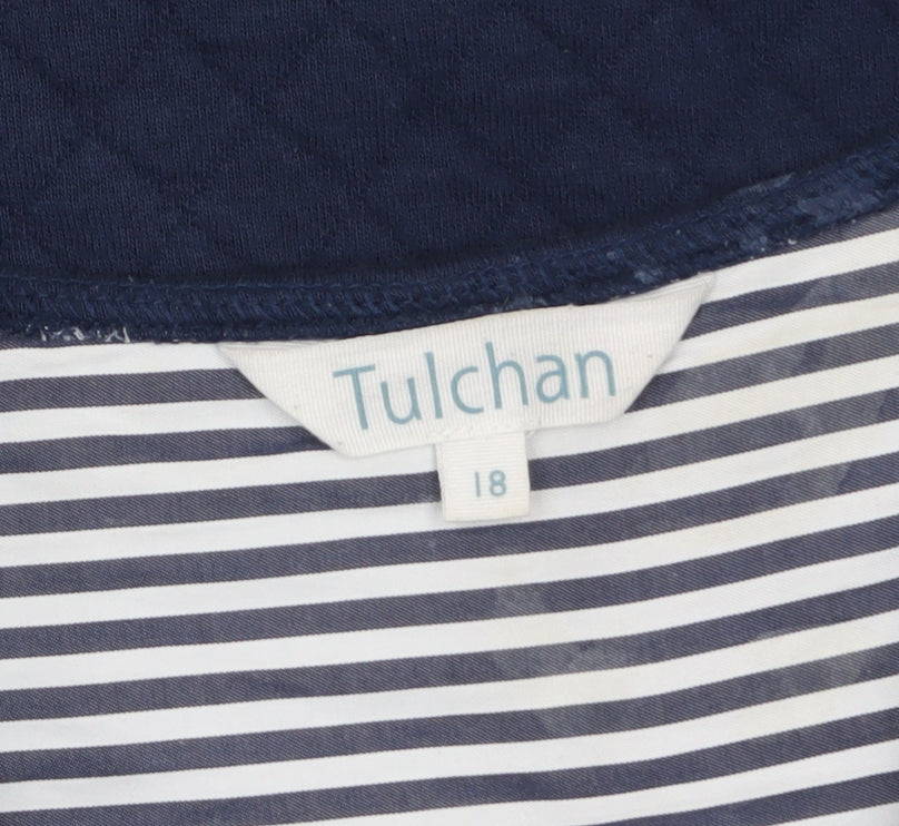Womens UK Size 18 Tulchan Blue Quilted Coat