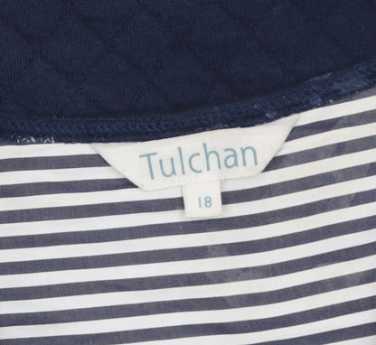 Womens UK Size 18 Tulchan Blue Quilted Coat