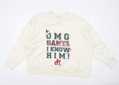 Womens UK Size 20 Marks and Spencer Ivory Pullover Sweatshirt