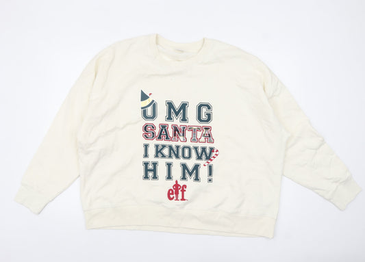 Womens UK Size 20 Marks and Spencer Ivory Pullover Sweatshirt