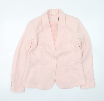Bodyflirt Women's Pink Blazer Jacket Size 16 Classic Single-Breasted