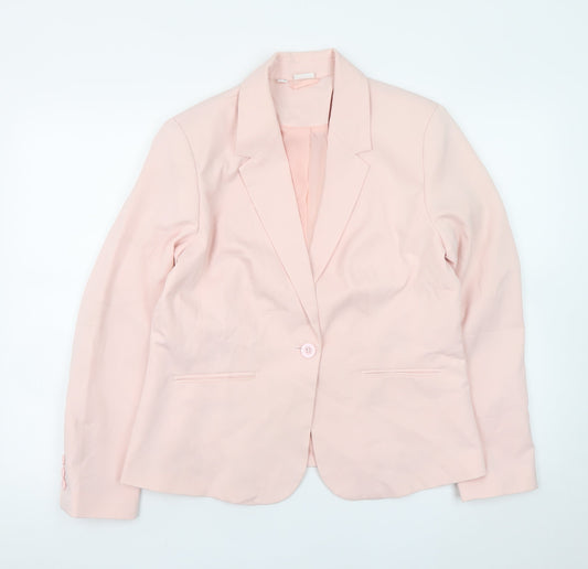 Bodyflirt Women's Pink Blazer Jacket Size 16 Classic Single-Breasted