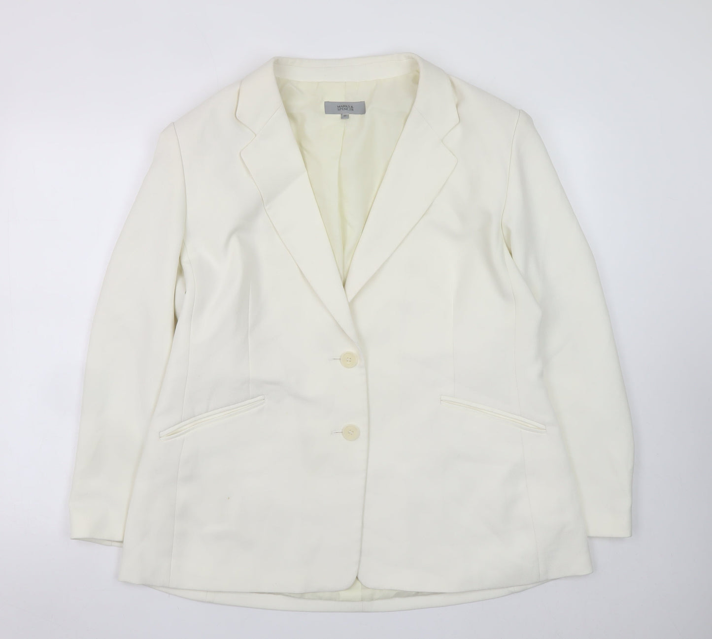 Marks and Spencer Women’s Ivory Blazer UK 20 Classic Formal Jacket