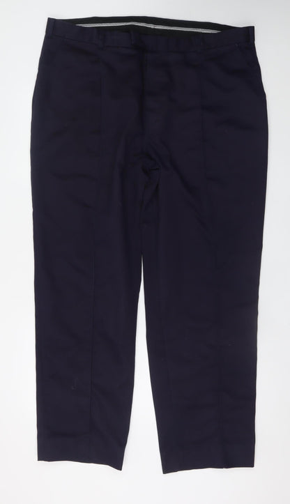 Mens UK Size 42 Churchill Workwear Regular Fit Workwear Blue Trousers