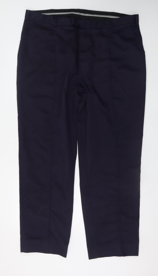 Mens UK Size 42 Churchill Workwear Regular Fit Workwear Blue Trousers