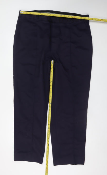Mens UK Size 42 Churchill Workwear Regular Fit Workwear Blue Trousers