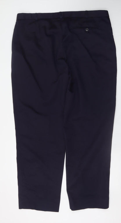Mens UK Size 42 Churchill Workwear Regular Fit Workwear Blue Trousers
