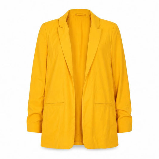 Next Women’s Yellow Blazer Jacket UK 12 Regular Lined Viscose Blend