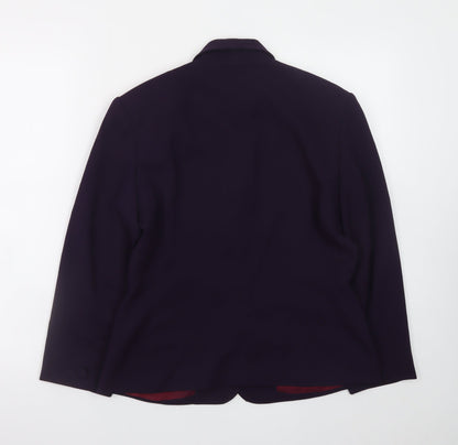 Casual Corner Women's Purple Blazer Size 10 Classic Lined Jacket
