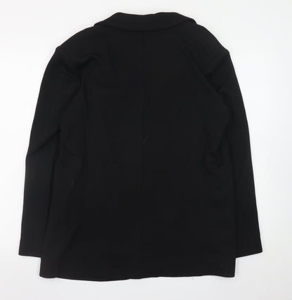 Marks and Spencer Womens Black Size 14 Regular Fit Blazer Jacket