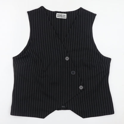 Womens UK Size 12 Dennis Day Collection Black Basic Blouse