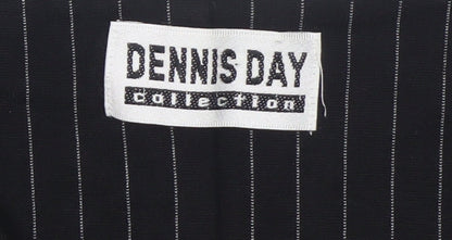 Womens UK Size 12 Dennis Day Collection Black Basic Blouse
