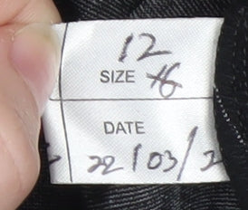 Womens UK Size 12 Dennis Day Collection Black Basic Blouse