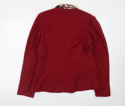 Siny Tex Women's Red Blazer Jacket Size 26 Formal Lined