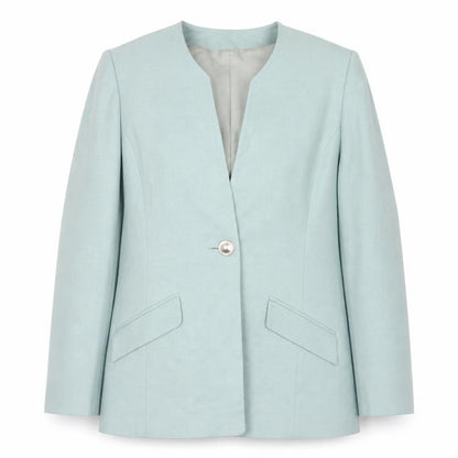 Viyella Women Green Size 12 Classic Long Sleeve Blazer Jacket