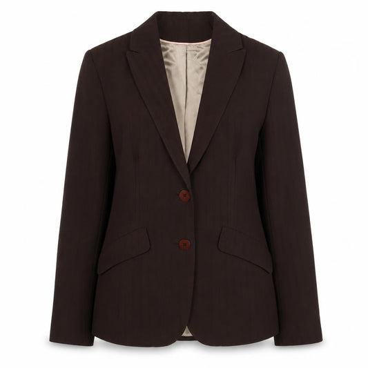 BHS Women Brown Size 10 Regular Fit Lined Polyester Blazer