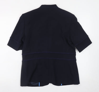 Klass Collection Women's Blue Size 14 Short Sleeve Blazer
