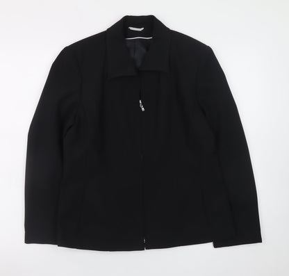 Berkertex Womens Black Size 12 Polyester Zip Jacket