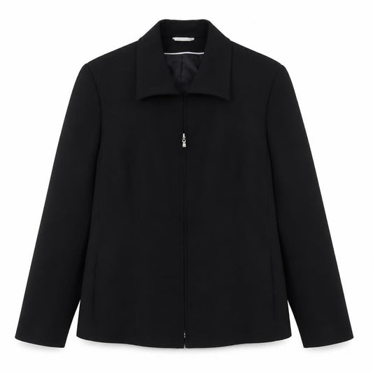 Berkertex Womens Black Size 12 Polyester Zip Jacket