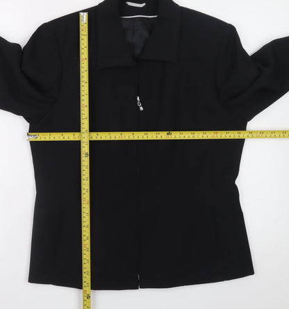 Berkertex Womens Black Size 12 Polyester Zip Jacket