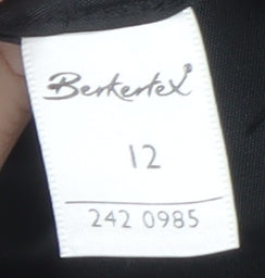 Berkertex Womens Black Size 12 Polyester Zip Jacket