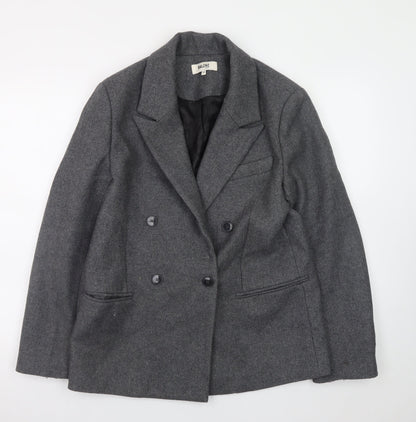 Balzac Paris Women’s Grey Wool Blazer Jacket Size 10