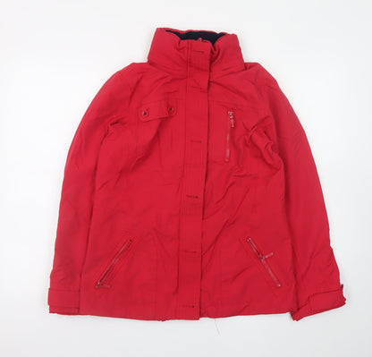 Womens UK Size 12 Maine New England Red Parka Coat
