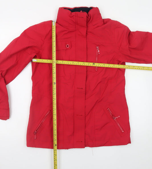 Womens UK Size 12 Maine New England Red Parka Coat