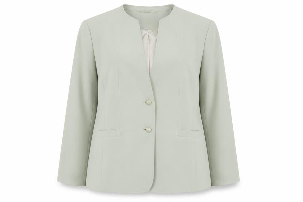 Autonomy Women's Green Size 16 Lined Button Blazer Jacket