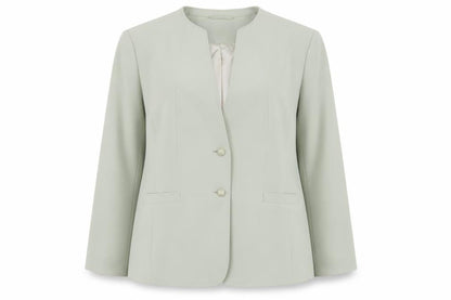 Autonomy Women's Green Size 16 Lined Button Blazer Jacket