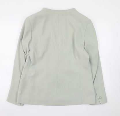 Autonomy Women's Green Size 16 Lined Button Blazer Jacket