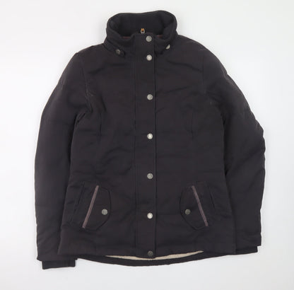 Womens UK Size 10 Fat Face Black Puffer Jacket