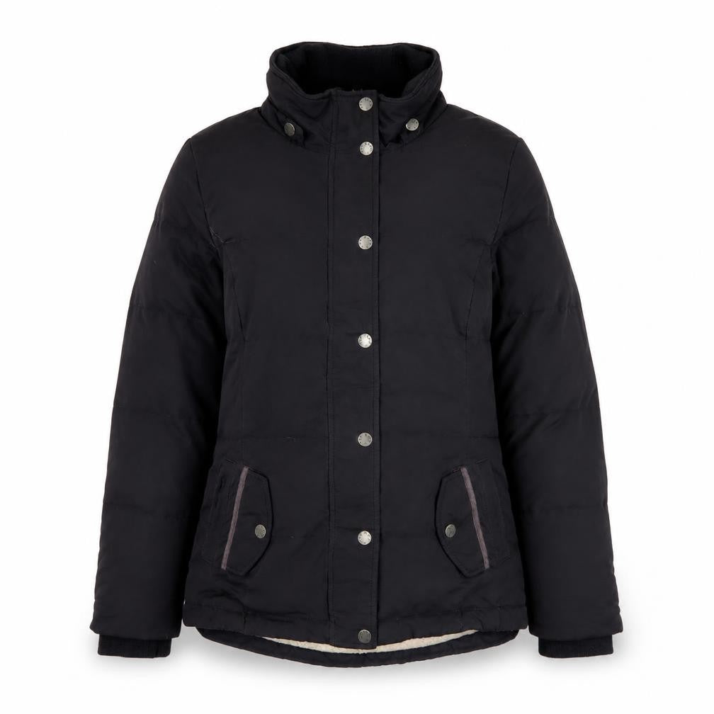 Womens UK Size 10 Fat Face Black Puffer Jacket