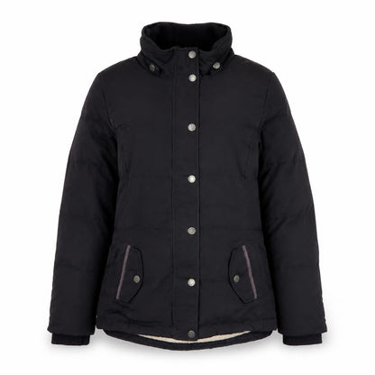 Womens UK Size 10 Fat Face Black Puffer Jacket