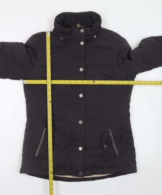 Womens UK Size 10 Fat Face Black Puffer Jacket
