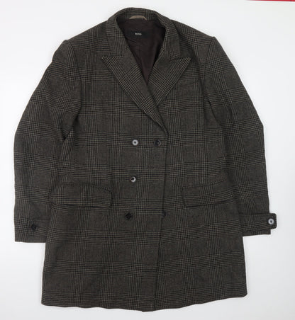 Mens UK Size 52 HUGO BOSS Grey Overcoat