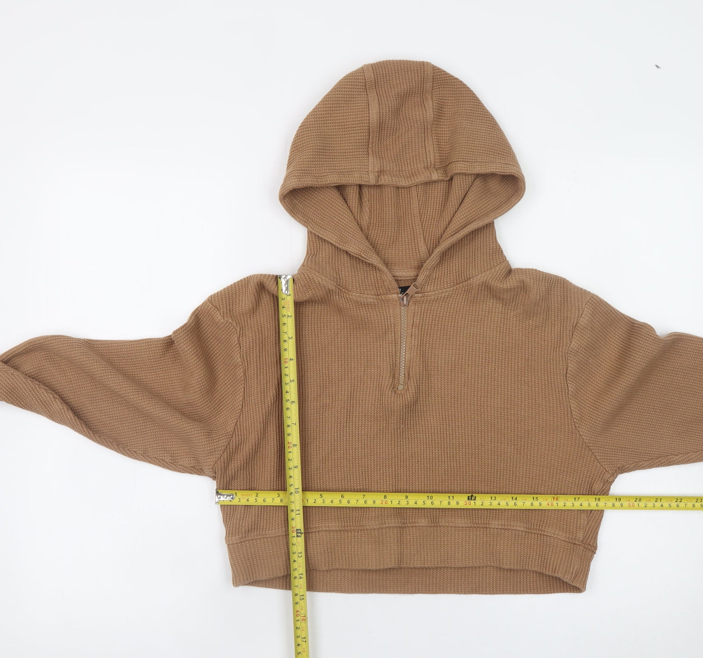 Womens UK Size 6 Threadbare Beige Pullover Hoodie