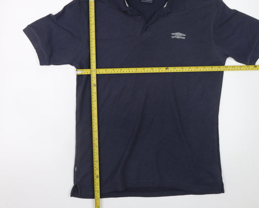 Umbro Men's Blue Regular Fit Polo Shirt Size L
