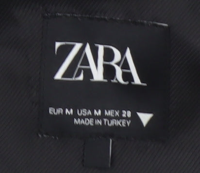 Womens UK Size M Zara Grey Classic Blouse