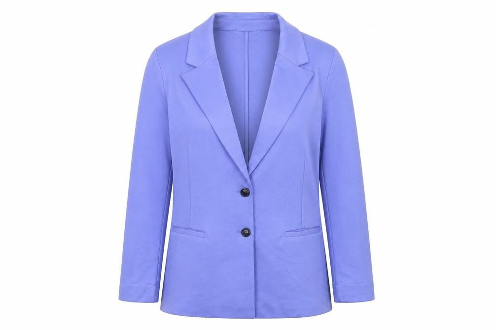 Cotton Traders Womens Blue Blazer Size 12 Lined Polyester Jacket