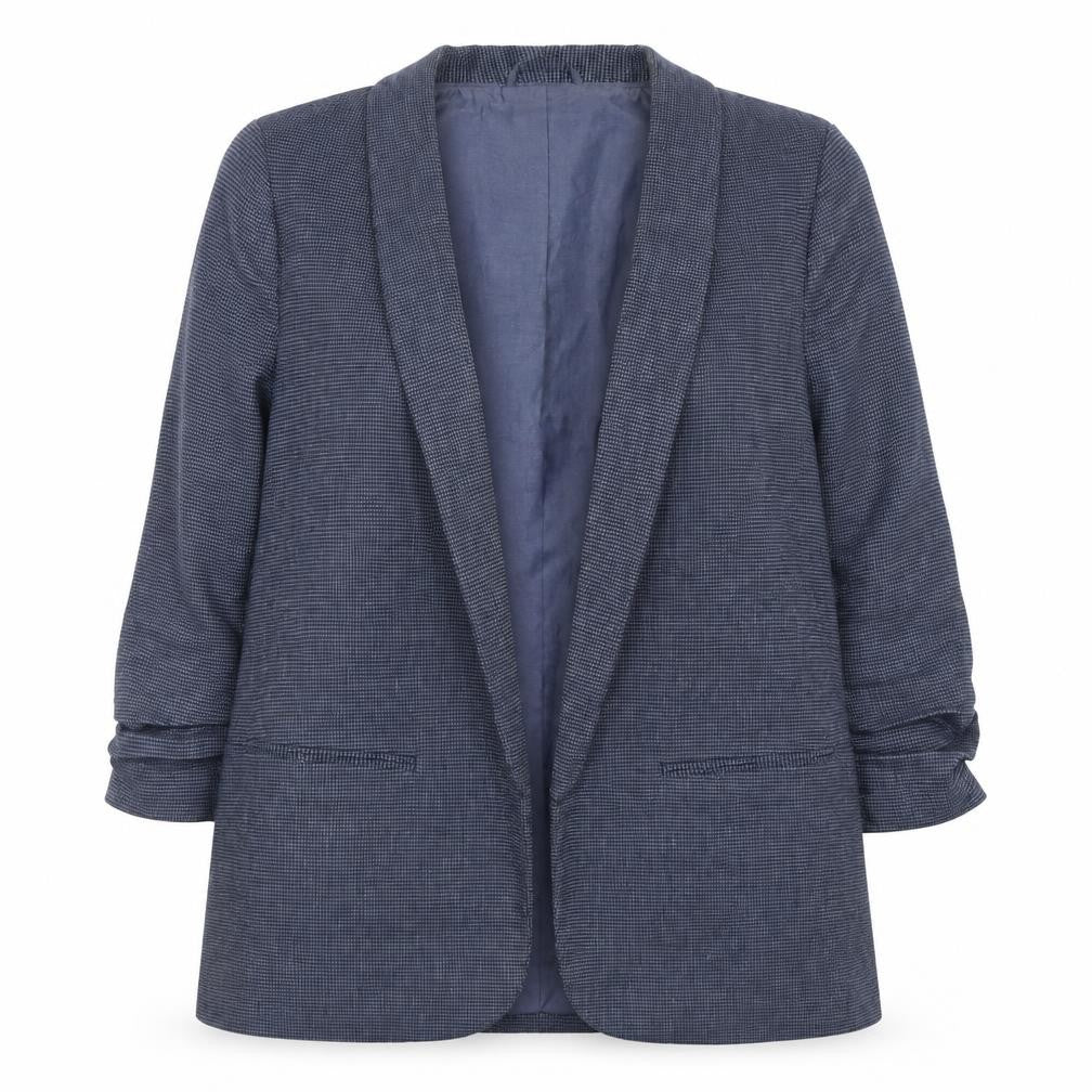 Next Women Blue Check Blazer Jacket Size 20 Regular Fit