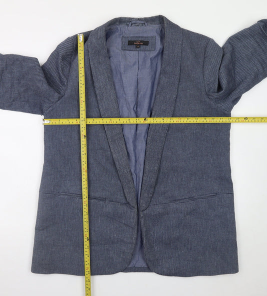 Next Women Blue Check Blazer Jacket Size 20 Regular Fit