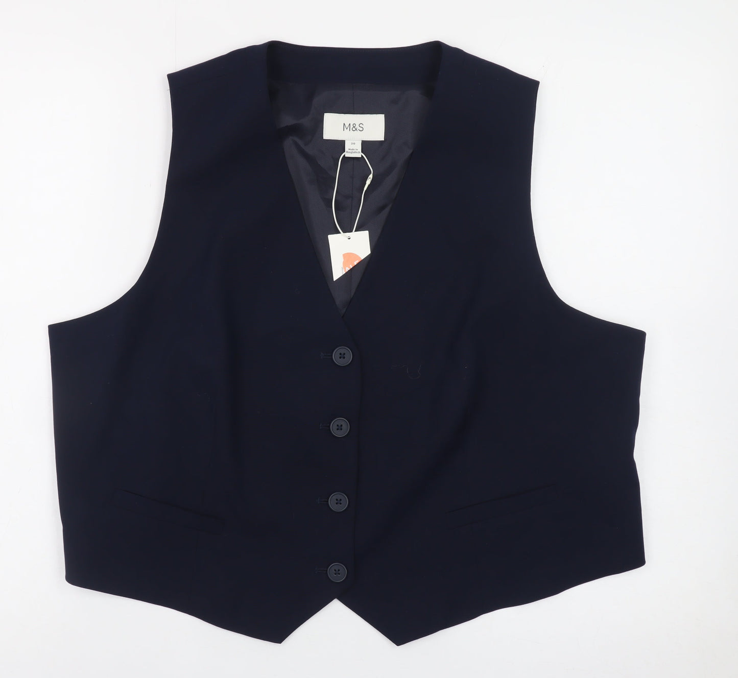 Womens UK Size 20 Marks and Spencer Black Basic Blouse