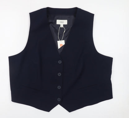 Womens UK Size 20 Marks and Spencer Black Basic Blouse