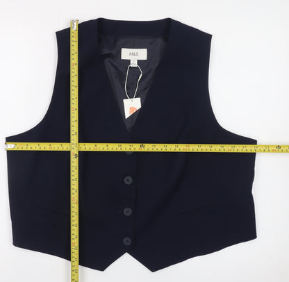 Womens UK Size 20 Marks and Spencer Black Basic Blouse