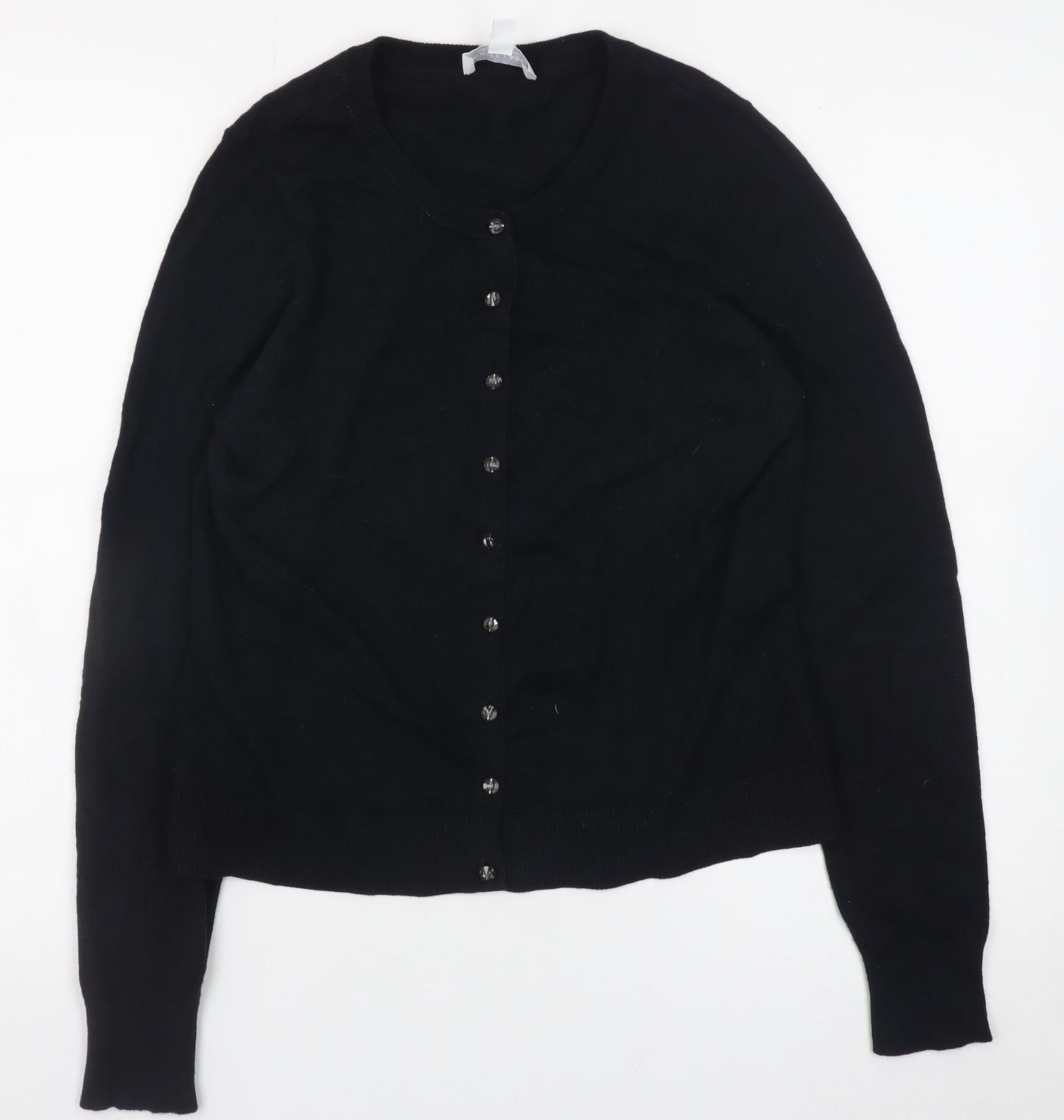 Womens UK Size 10 The White Company Black Cardigan Jumper