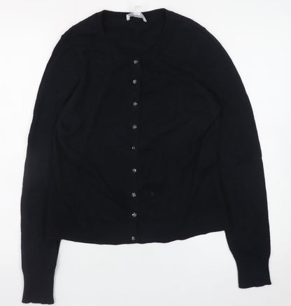 Womens UK Size 10 The White Company Black Cardigan Jumper